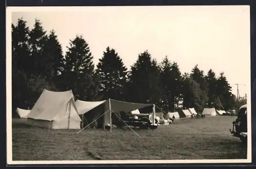 Foto-AK Krusaa, Campingplatz mit Zelten