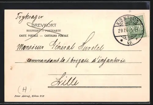 AK Frederiksdal, Landungsbrücke mit Ausflugsschiff