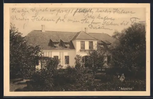 AK Adserbo, Villa mit Garten