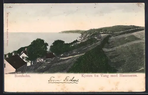 AK Vang /Bornholm, Kysten fra Vang mod Hammeren