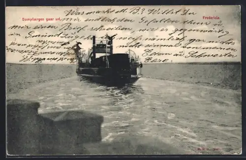 AK Fredericia, Dampfaergen gaar ud