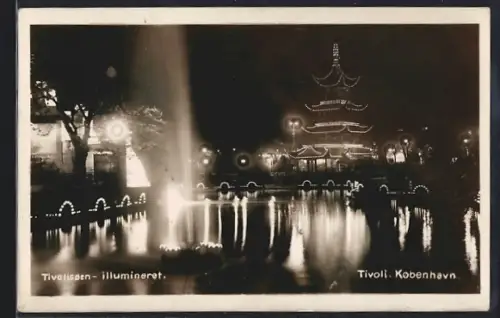 AK Kobenhaven, Tivoli, Tivolisoen illumineret