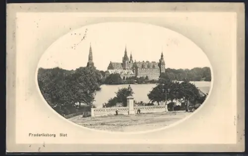 Präge-AK Frederiksborg, Slot, Passepartout