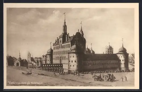 Künstler-AK Vadstena, Slott