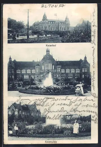 AK Hamburg-Altona, Kaiserhof, Museum und Kaiserplatz