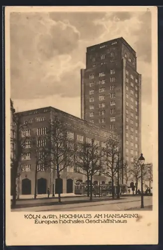 AK Köln-Neustadt, Hochhaus am Hansaring, Europas höchstes Geschäftshaus