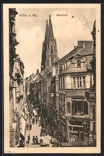 AK Köln a. Rh., Geschäft von Pet. J. Crassmann in der Hohestrasse