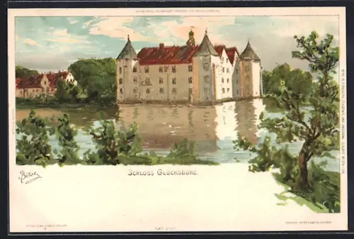 Künstler-AK C.Biese: Glücksburg, Schloss