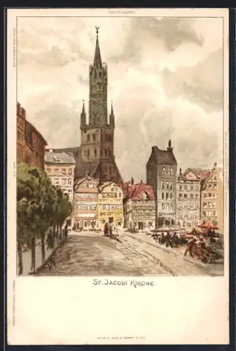 Künstler-AK C.Biese: Hamburg, St. Jacobi Kirche