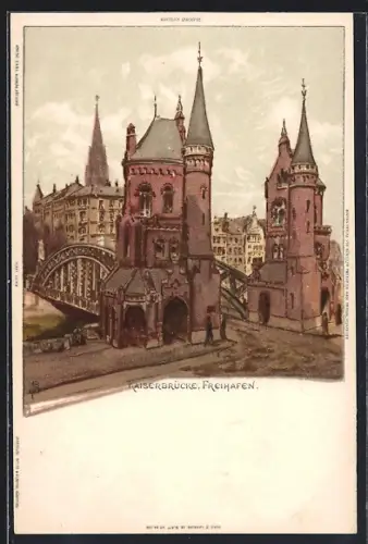 Künstler-AK C.Biese: Hamburg, Kaiserbrücke