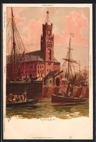 Künstler-AK Carl Biese: Partie am Kaiserquai