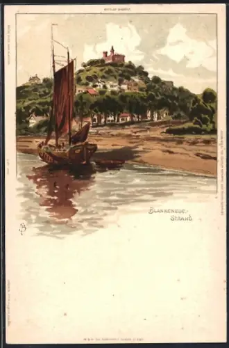 Künstler-AK Carl Biese: Blankenese-Strand