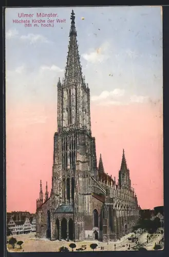 AK Ulm / Donau, Ulmer Münster, höchste Kirche der Welt