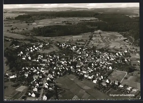 AK Gemünden / Westerwald, Original Luftaufnahme