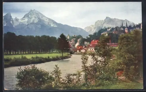 AK Berchtesgaden, Blick vom Bergwerk