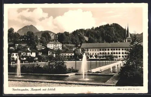 AK Berchtesgaden, Kurpark mit Schloss