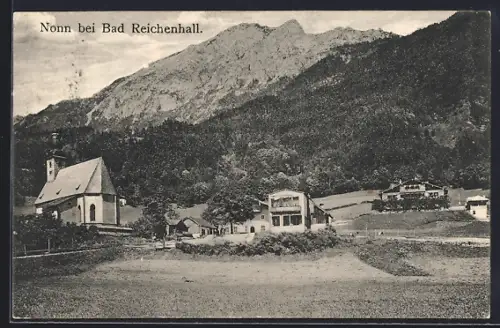 AK Nonn bei Bad Reichenhall, Blick auf den Ort