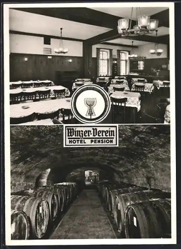 AK Oberwesel a. Rhein, Winzer-Verein, Hotel Pension, Inh. Klara Weisbarth, Liebfrauenstrasse 33