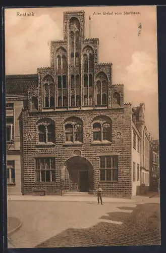 AK Rostock, Alter Giebel vom Stadthaus