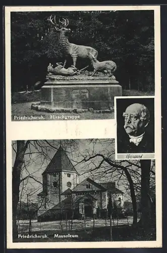 AK Friedrichsruh, Hirschgruppe, Mausoleum, Bismarck