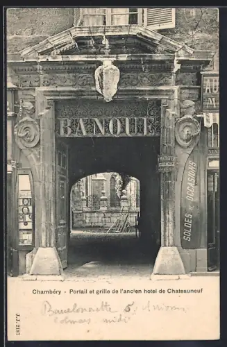 AK Chambéry, Portail et grille de l`ancien hôtel de Chateauneuf