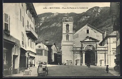 AK Moûtiers, Place St-Pierre et la Cathédrale