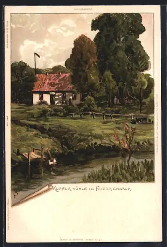 Künstler-AK Carl Biese: Friedrichsruh, Kupfer-Mühle