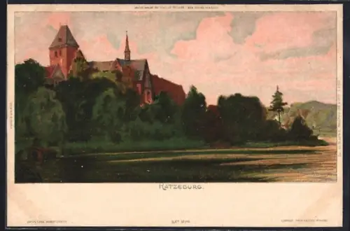 Künstler-AK C.Biese: Ratzeburg, Burgansicht