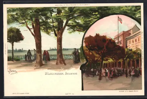 Künstler-AK Carl Biese: Düsternbrook, Bellevue