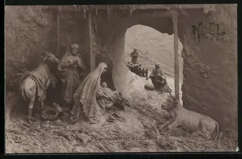 Künstler-AK Domenico Mastroianni: Die Hirten im Stall zu Bethlehem
