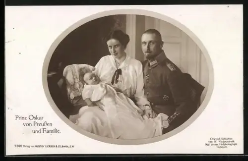 AK Prinz Oskar von Preussen und Familie, Rahmen