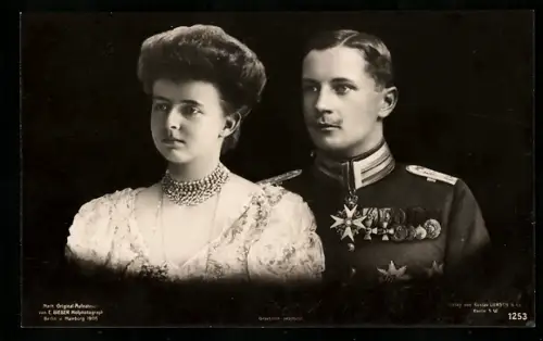 AK Prinz Eitel von Preussen mit seiner Gemahlin