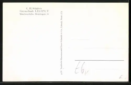 AK München-Solln, C. H. Schäfers Circus-Stadt Liliput, Memlingstrasse 11, Liliputaner