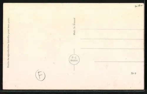 AK Soldat in Uniform, Ville d`Amour, Lied mit Noten