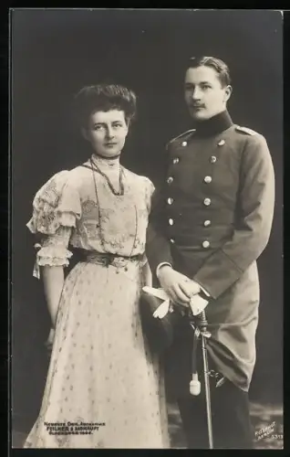 AK Herzogin Sophie Charlotte mit Prinz Eitel Friedrich von Preussen