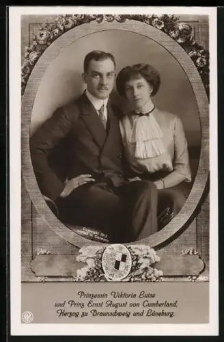 AK Prinzessin Victoria Louise und Prinz Ernst August von Cumberland Herzog zu Braunschweig und Lüneburg
