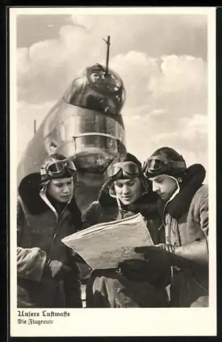 AK Unsere Luftwaffe, Die Flugroute, Briefing vor Feindflug
