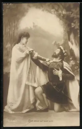 AK Richard Wagner, Tannhäuser, Gott stehet auf, lasst mich