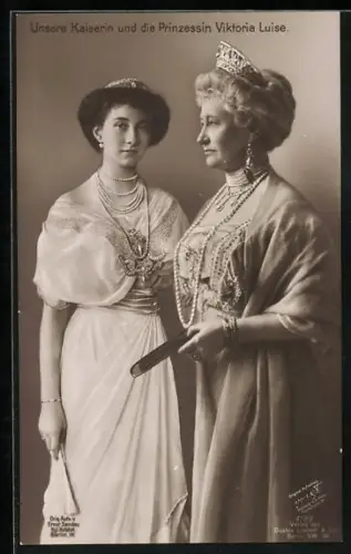 AK Kaiserin Auguste Victoria und die Prinzessin Viktoria Luise