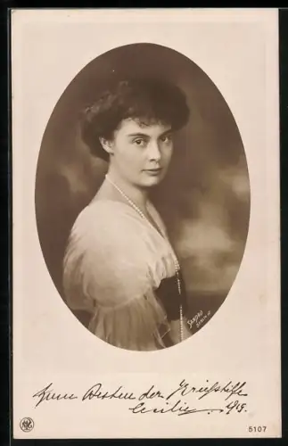 AK Portrait Kronprinzessin Cecilie