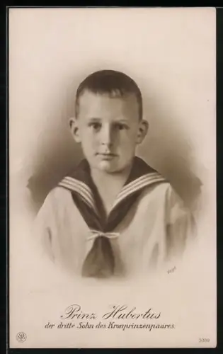 AK Portrait Prinz Hubertus in Matrosenuniform