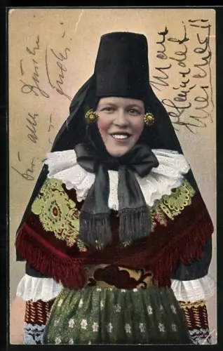 AK Frau in Tracht Schaumburg-Lippe