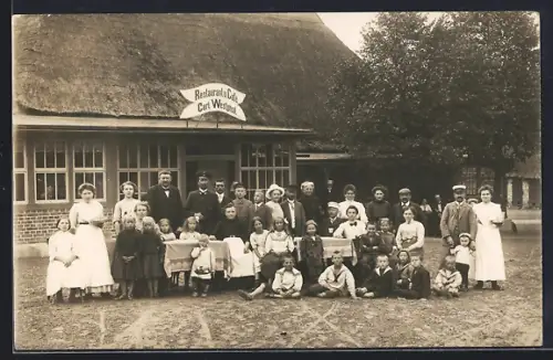 Foto-AK Magdeburg, Restaurant & Cafe Carl Westphal