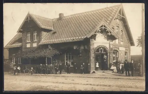 Foto-AK Stolzenau, Geschäftshaus Dreyer 1916