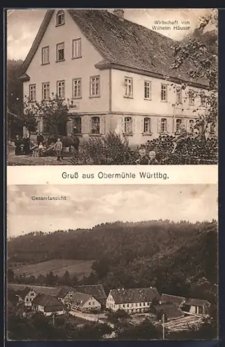 AK Oberrot-Obermühle /Württbg., Gasthaus von Wilhelm Häuser