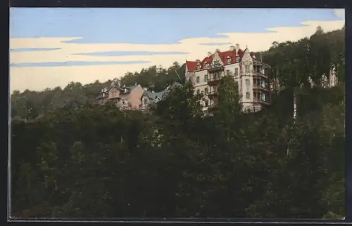 AK Bad Berka, Sophienhöhe mit Schloss Rodberg
