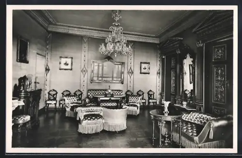 AK Rudolstadt, Schloss Heidecksburg, Blauseidener Saal