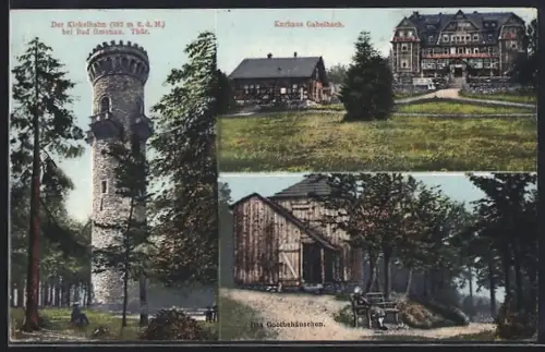 AK Bad Ilmenau in Thüringen, Kickelhahn, Kurhaus Gabelbach