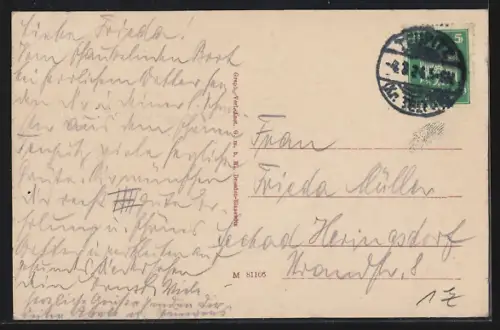 AK Teupitz, Teupitz-See mit Schweriner Insel