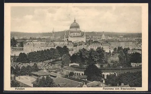 AK Potsdam, Panorama vom Brauhausberg